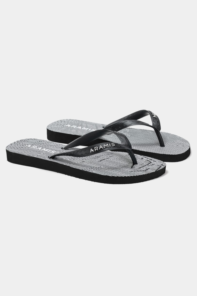 Chinelo Aramis Folhagens Preto