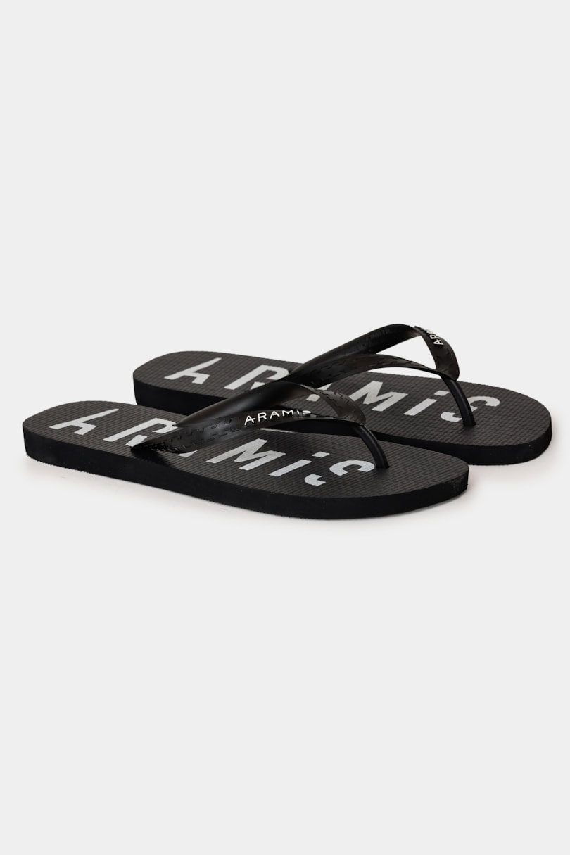Chinelo Aramis Logo Lines Preto