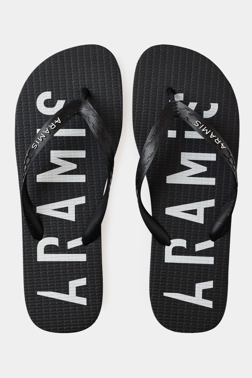 Chinelo Aramis Logo Lines Preto