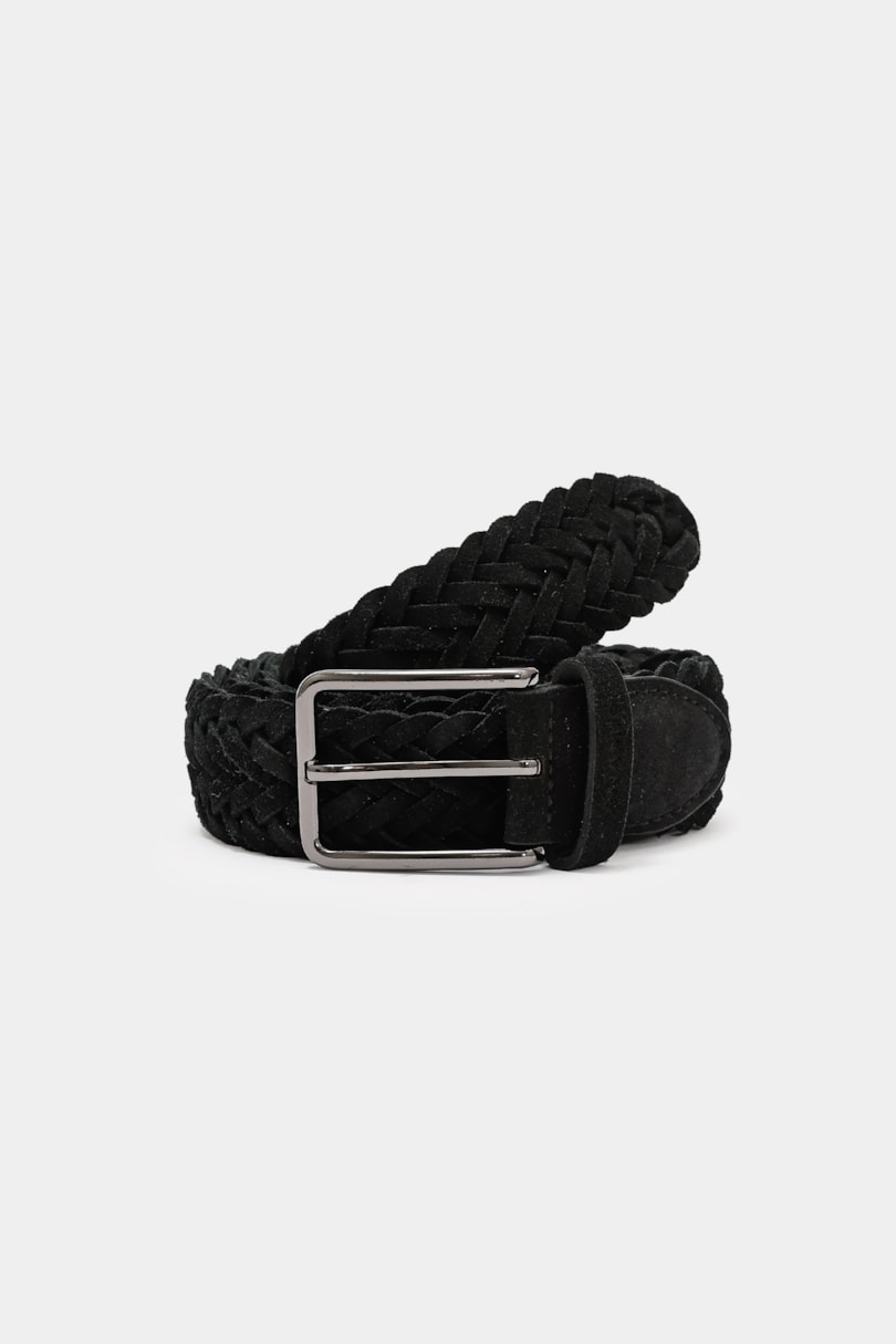Cinto Couro Braided Preto