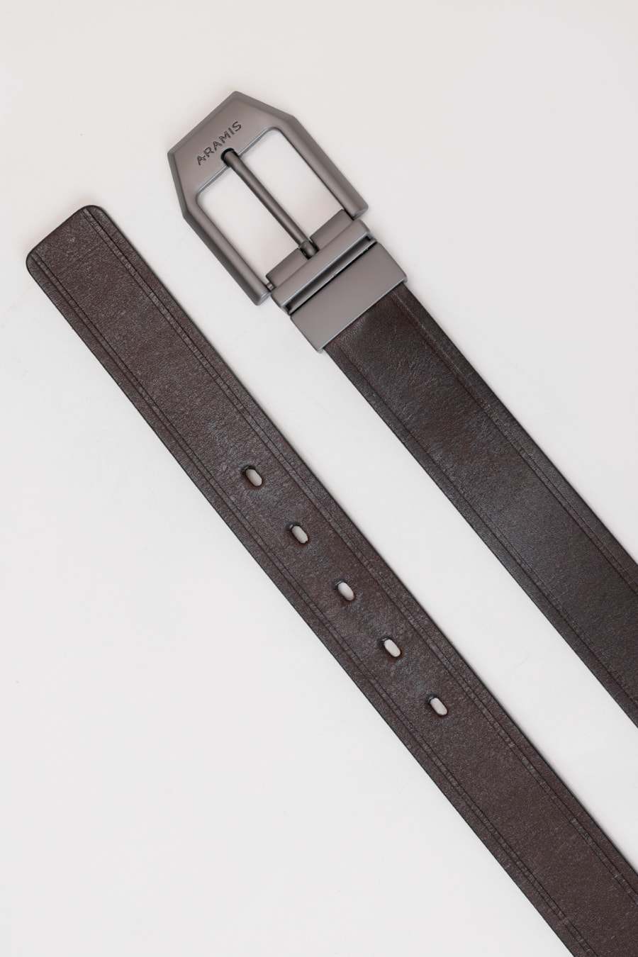 Cinto Couro Dupla Face Edge Café Com Preto — foto 1 de 4