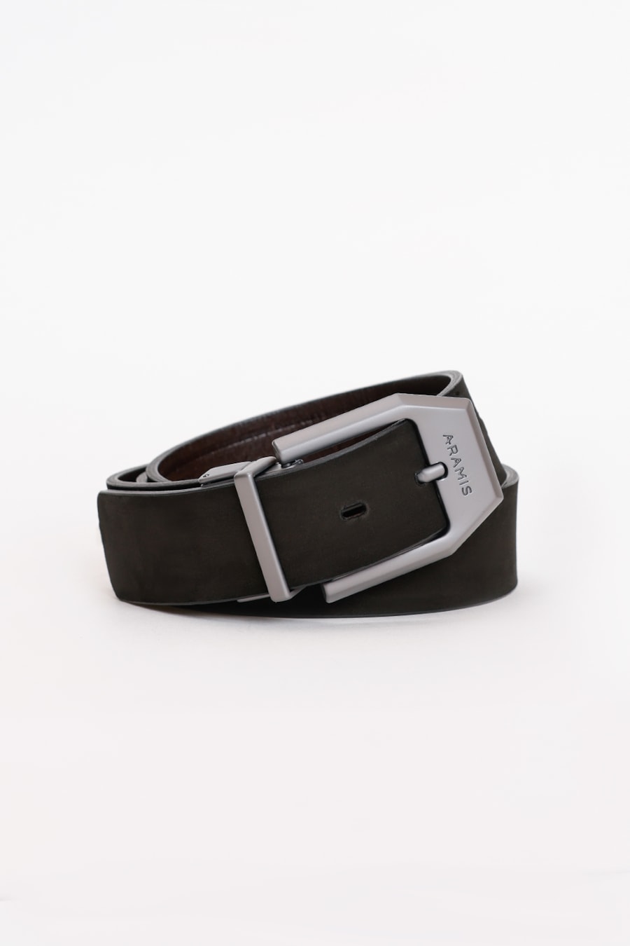 Cinto Couro Dupla Face Edge Café Com Preto — foto 2 de 4