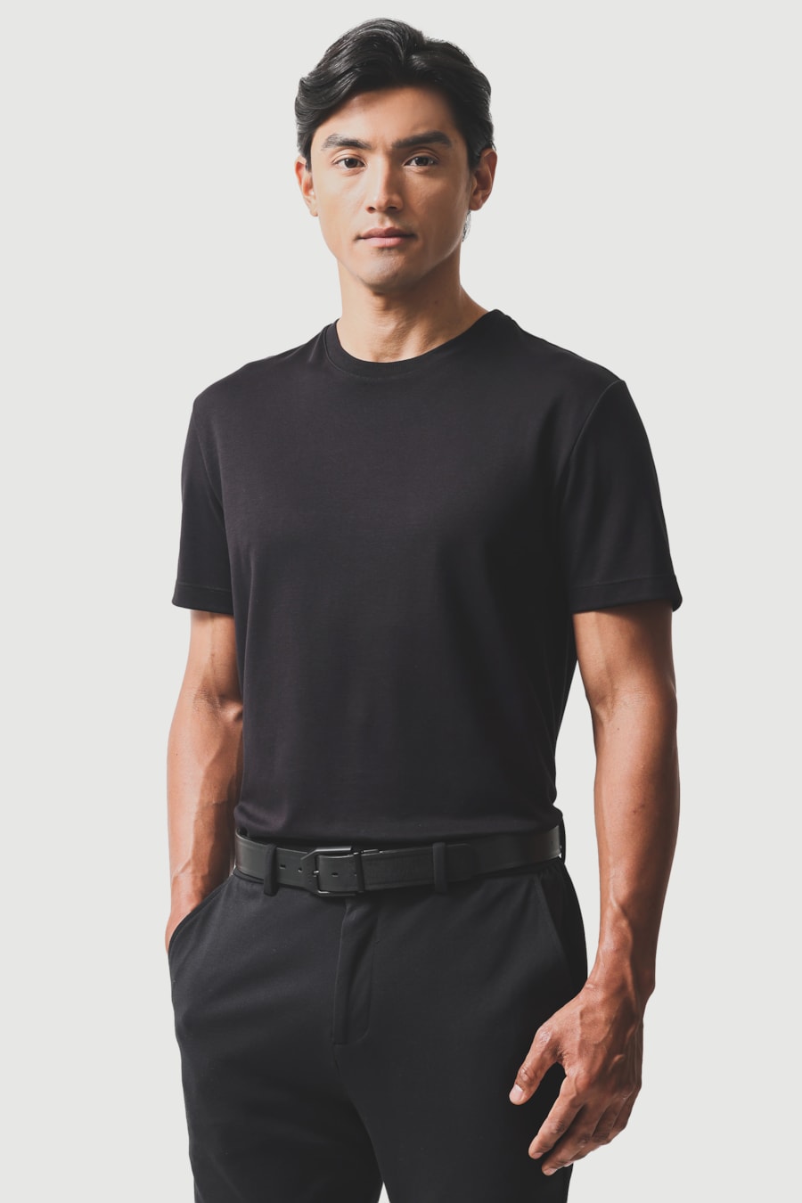 Cinto Couro Dupla Face Edge Preto Com Café — foto 2 de 7