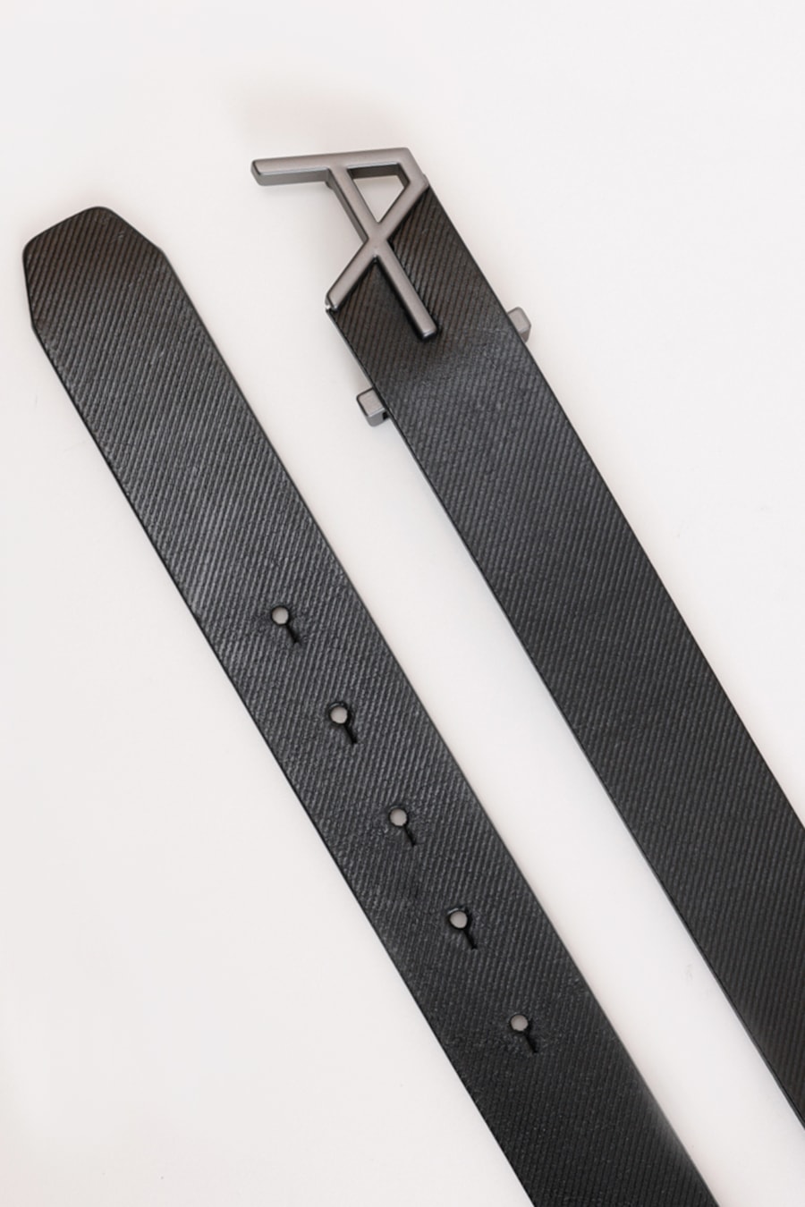 Cinto Couro Fivela Icon Stripe (Pa) Preto