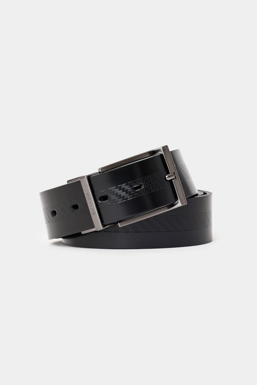 Cinto Dupla Face Diamont Strip Preto/Cafe — foto 1 de 6