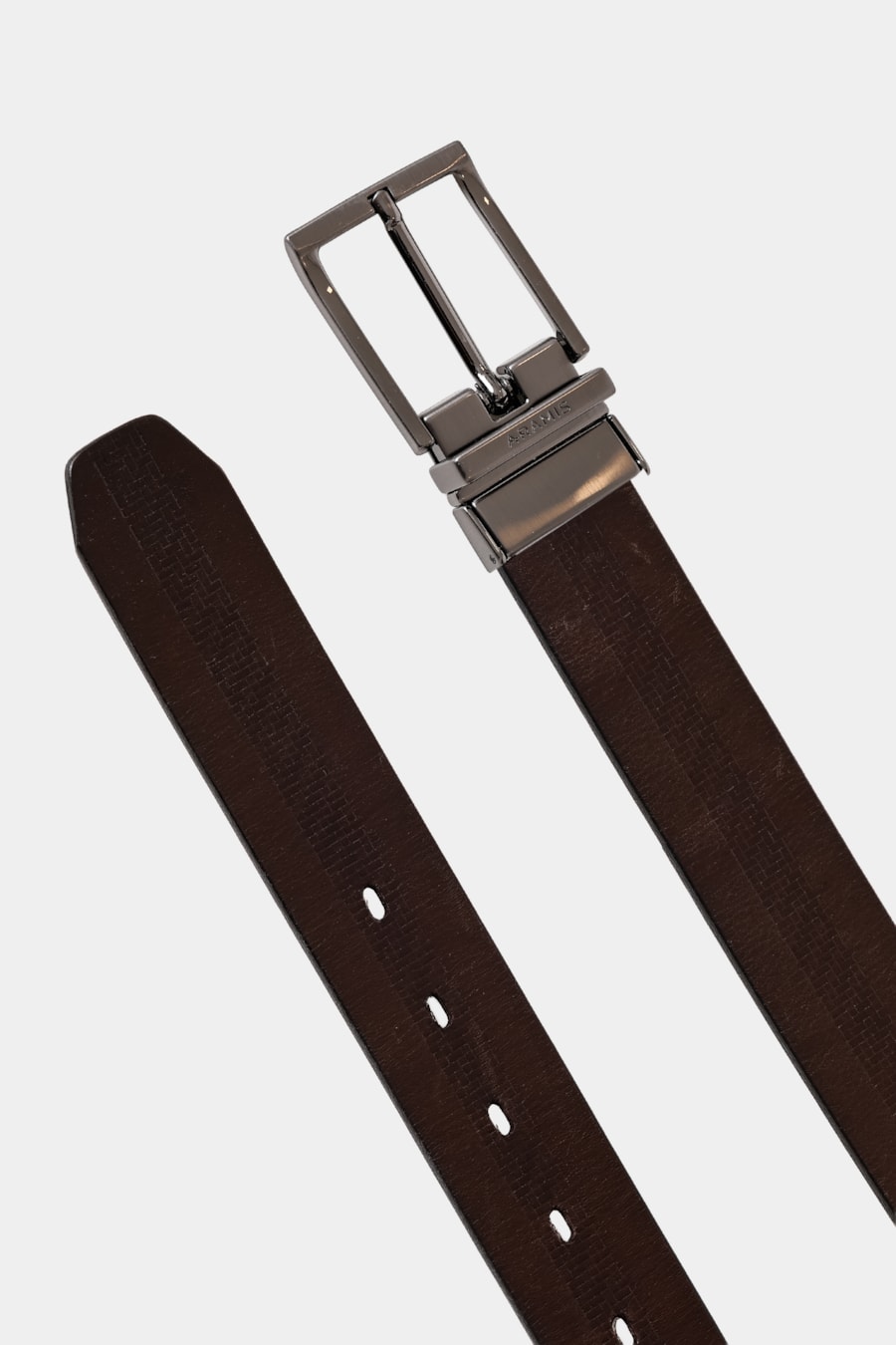 Cinto Dupla Face Diamont Strip Preto/Cafe — foto 6 de 6