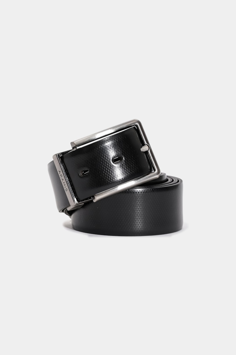 Cinto Dupla Face Engrave Preto/Cafe