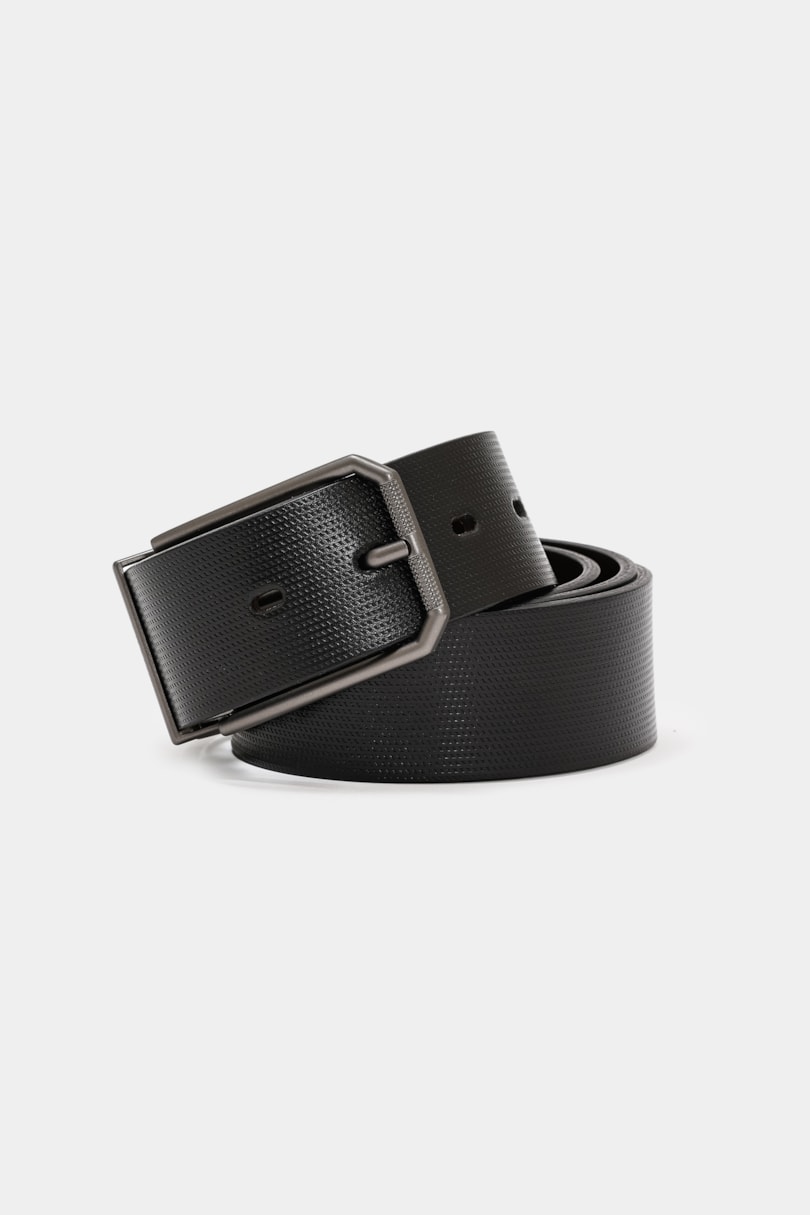 Cinto Dupla Face Grain Preto/Cafe
