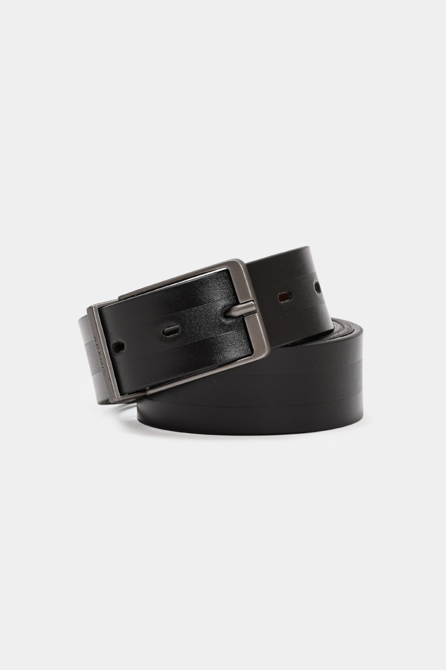 Cinto Dupla Face Mid Stripe Preto C/Caramelo — foto 1 de 6