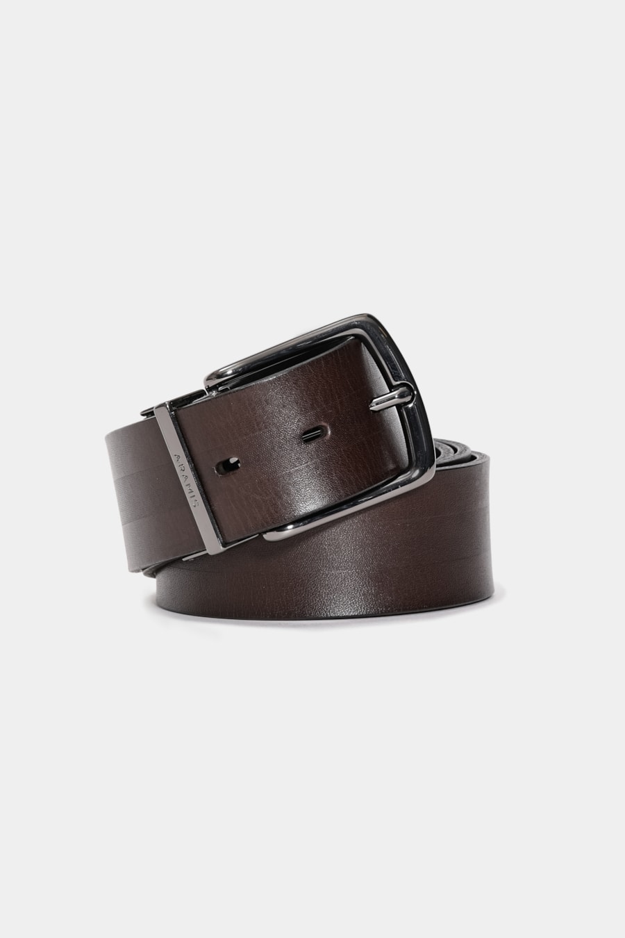 Cinto Dupla Face Pinstripe Preto/Cafe — foto 4 de 6
