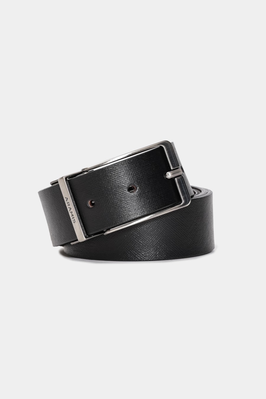 Cinto Dupla Face Saffiano Café Com Preto — foto 4 de 6