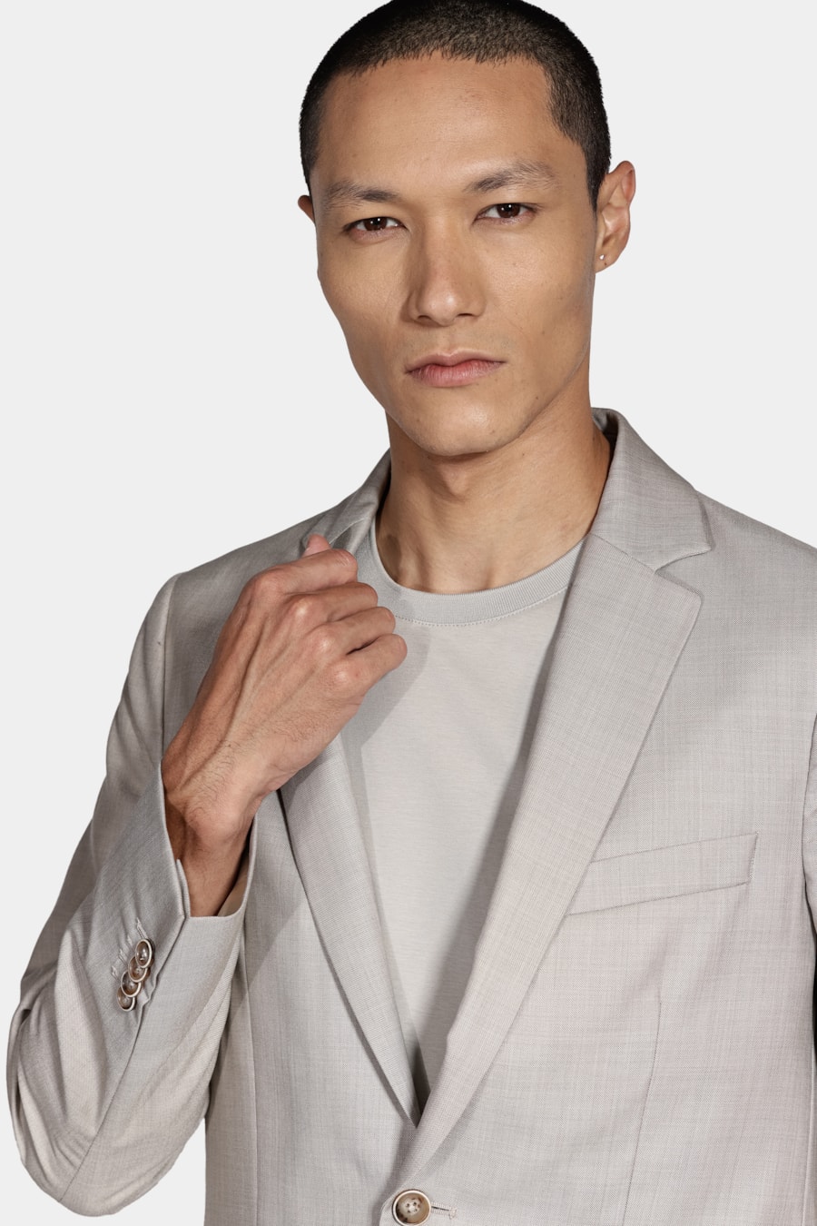 Costume Lã e Seda Super Slim Premium Cáqui — foto 3 de 8