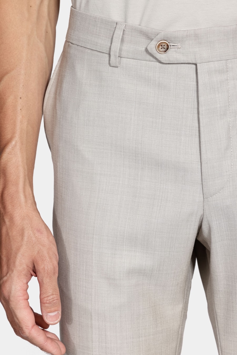 Costume Lã e Seda Super Slim Premium Cáqui — foto 6 de 8