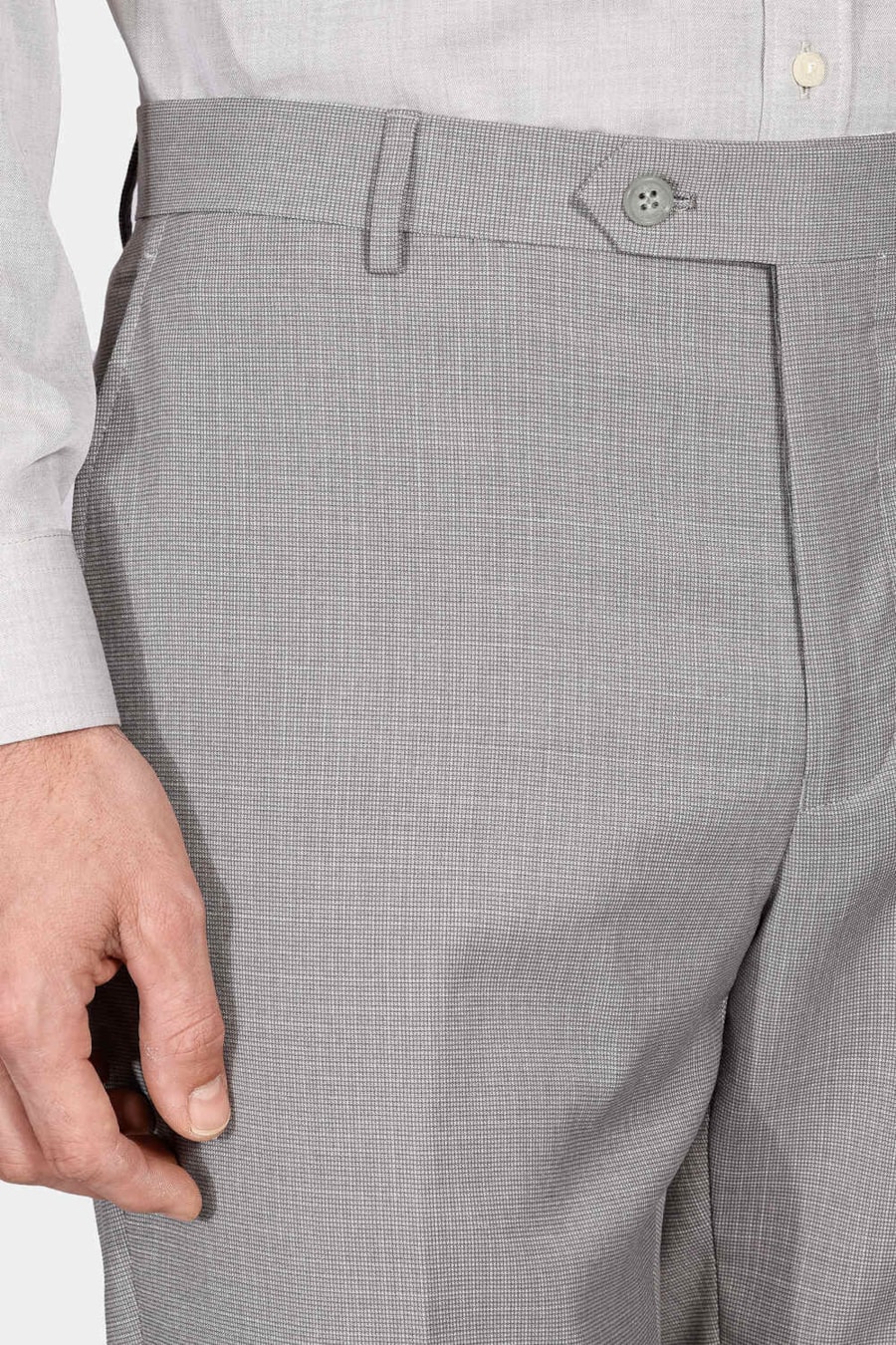 Costume Poliviscose Mini Xadrez Super Slim Cinza Claro — foto 8 de 11