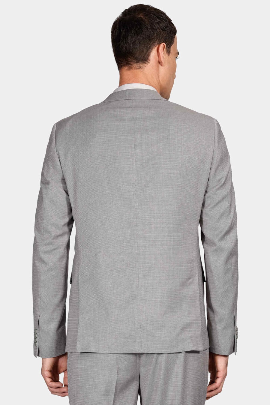 Costume Poliviscose Mini Xadrez Super Slim Cinza Claro — foto 6 de 11
