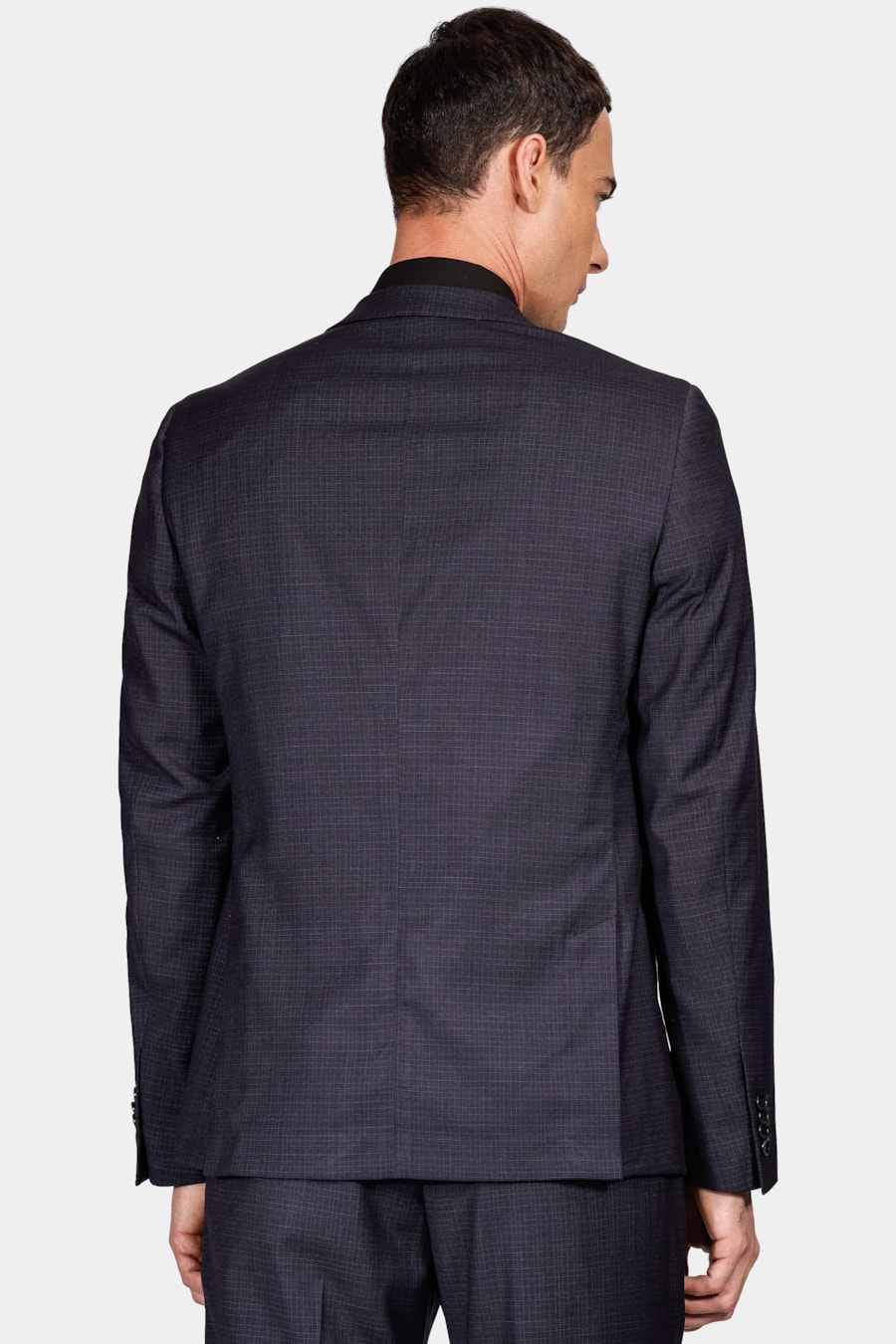 Costume Poliviscose Mini Xadrez Super Slim Marinho — foto 5 de 12