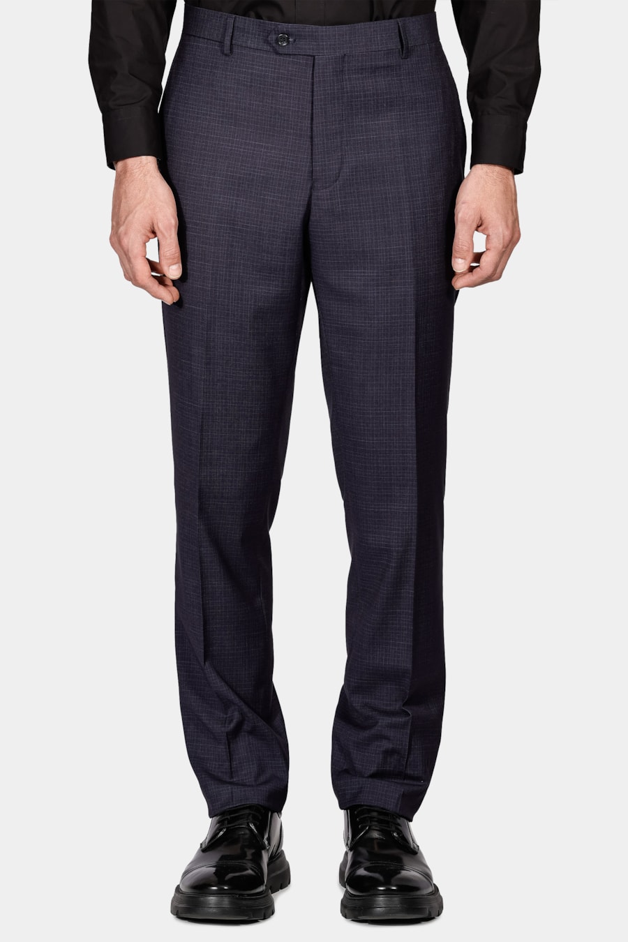 Costume Poliviscose Mini Xadrez Super Slim Marinho — foto 6 de 12