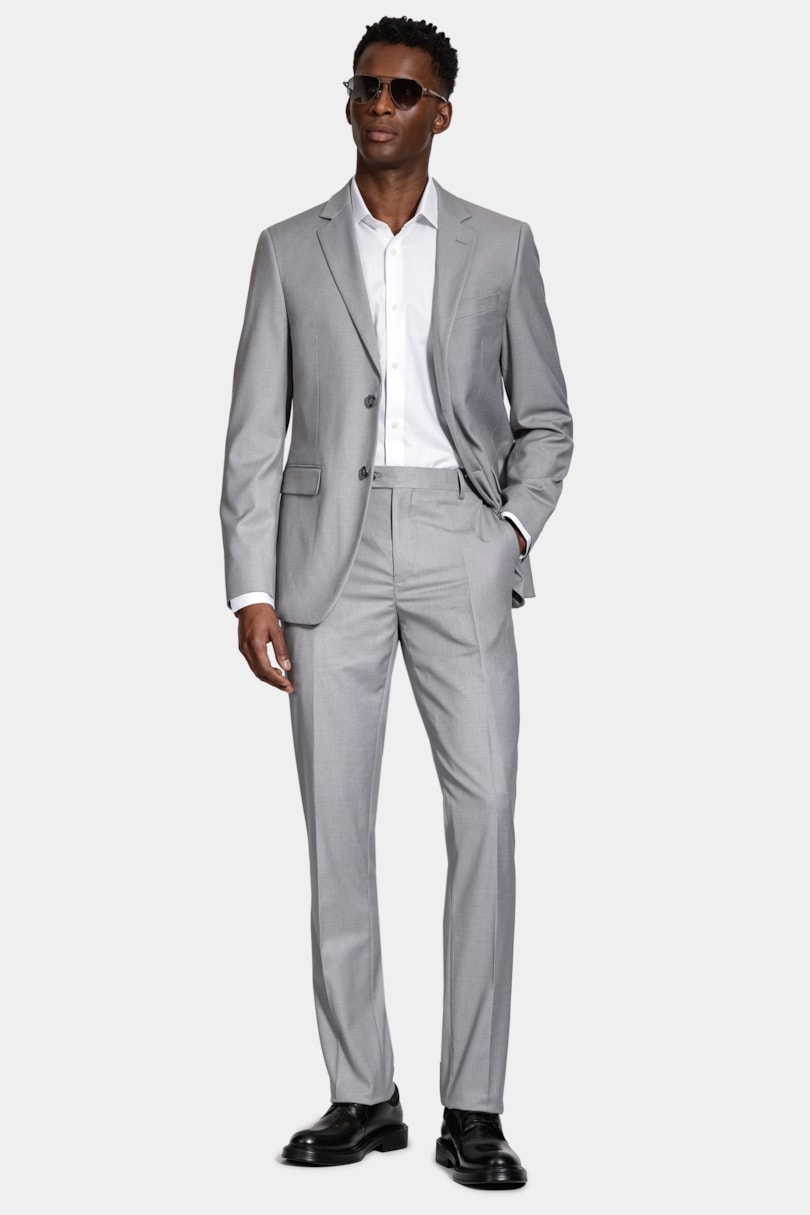 Costume Poliviscose Regular Cinza Claro