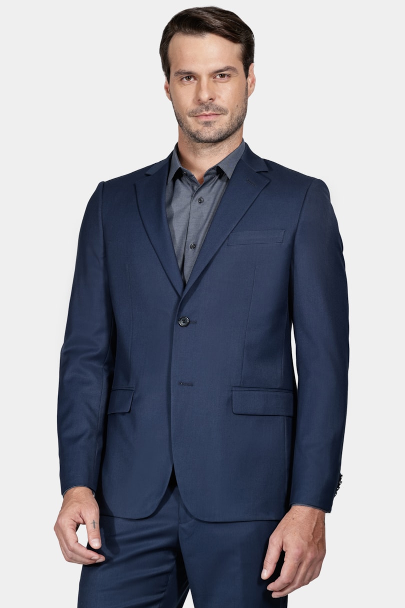 Costume Poliviscose Regular Marinho