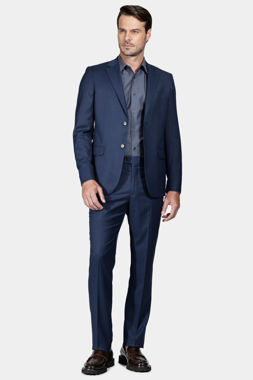 Costume Poliviscose Regular Marinho