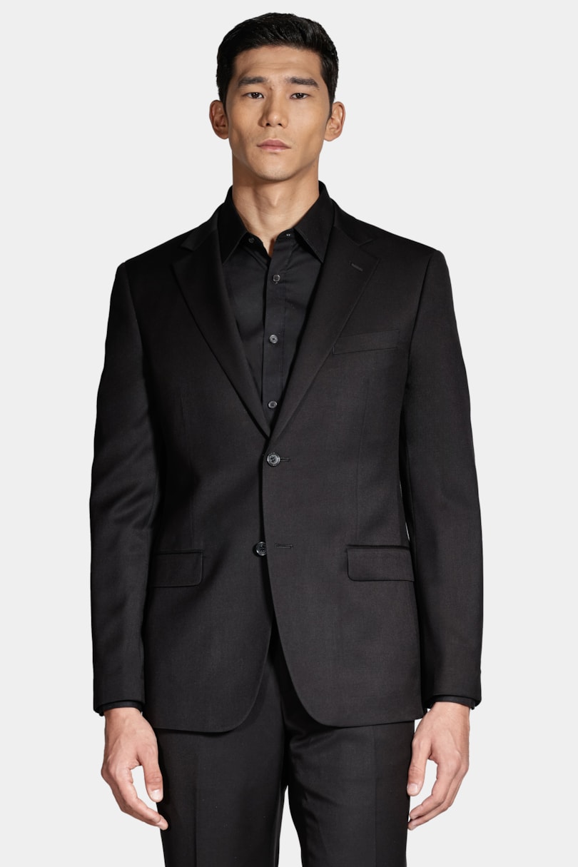 Costume Poliviscose Regular Preto