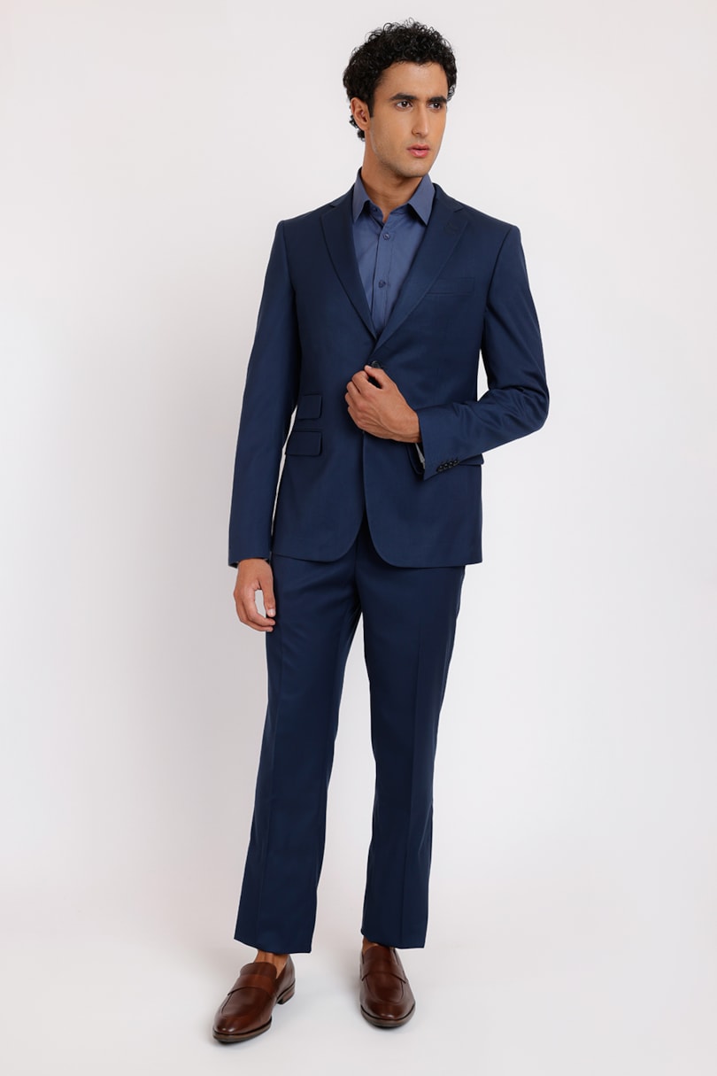 Costume Poliviscose Super Slim Azul