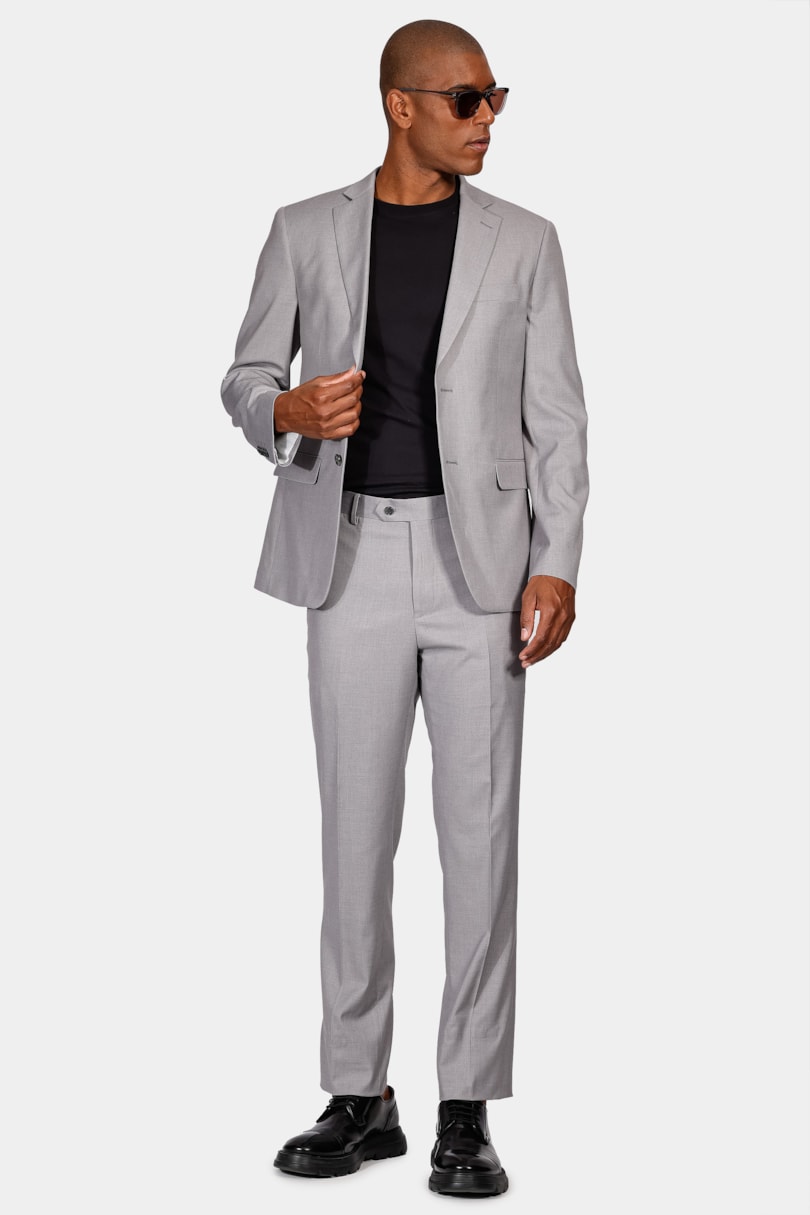 Costume Poliviscose Super Slim Cinza Claro