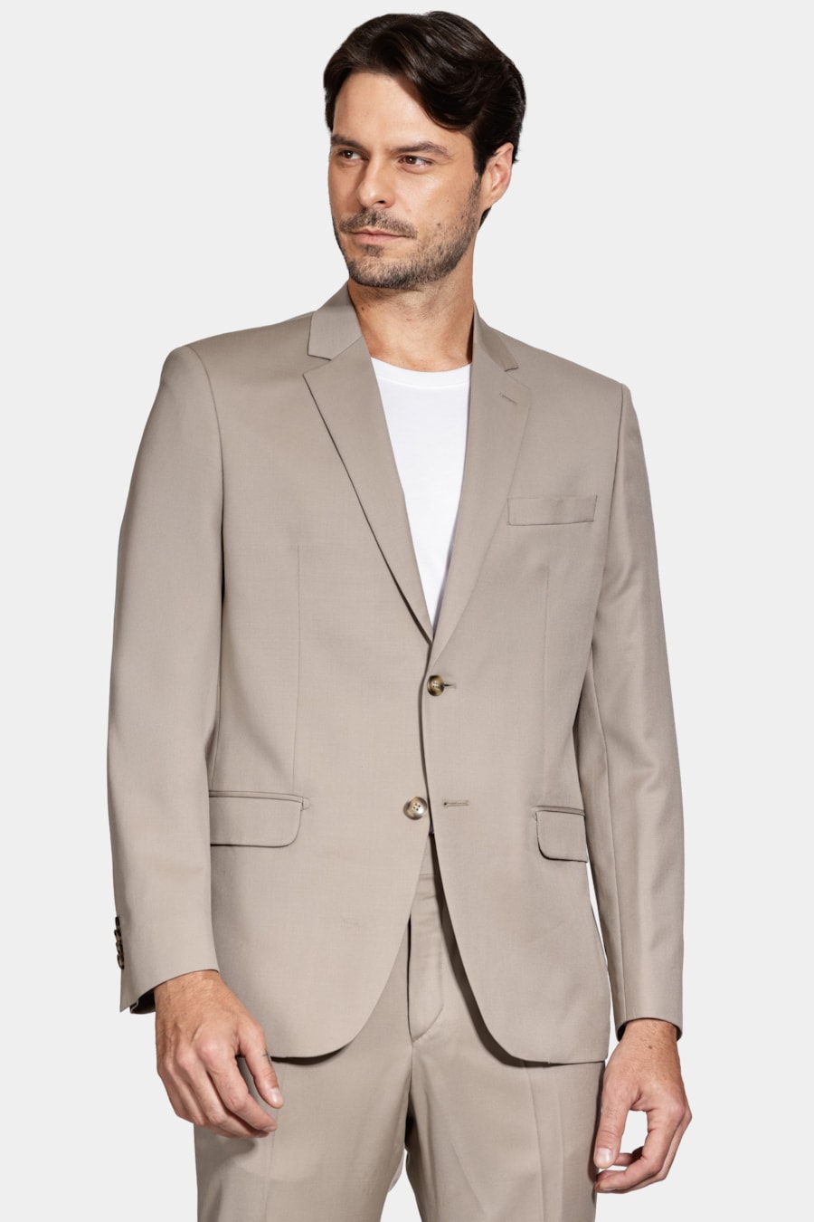 Costume Super Slim em Lã Super 120 Areia — foto 1 de 10