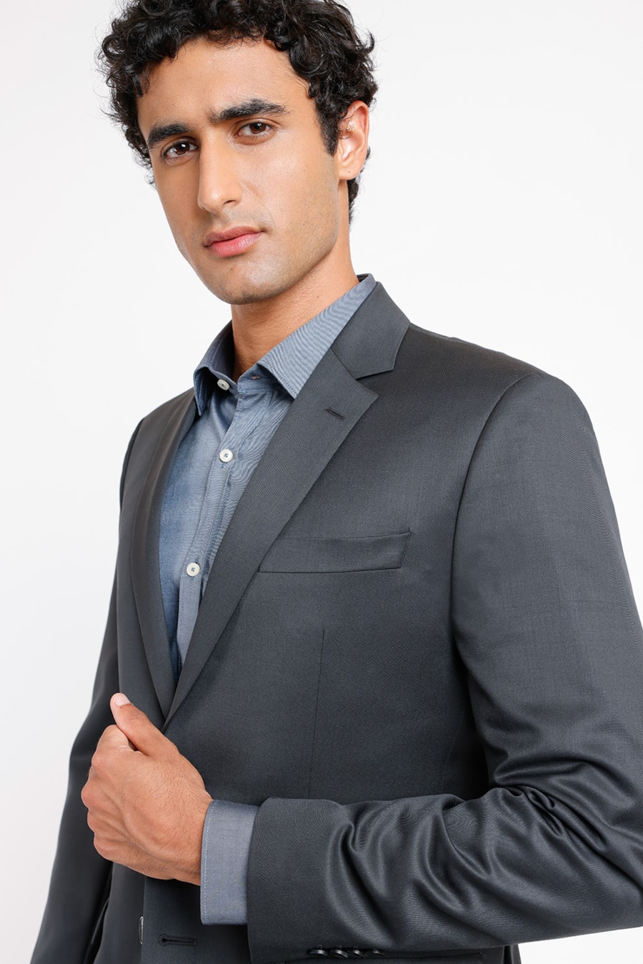Costume Super Slim em Lã Super 120 Cinza Escuro — foto 1 de 7