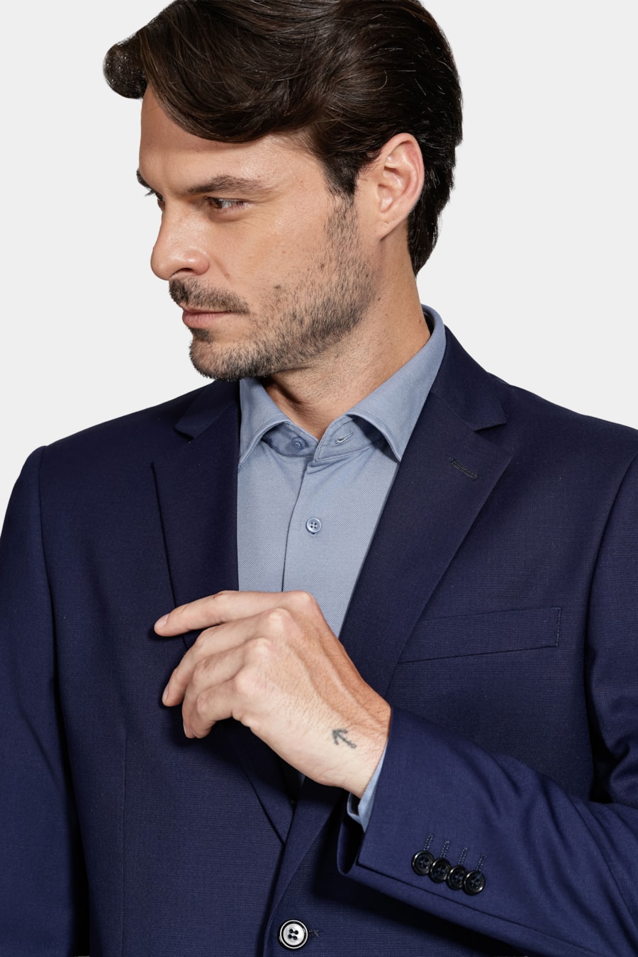 Costume Super Slim Liso Marinho — foto 3 de 9