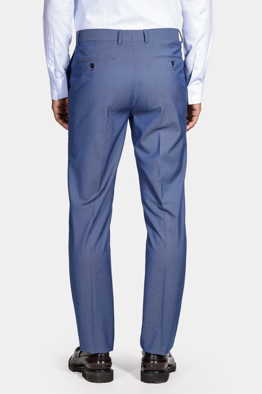 Costume Washable Slim Falso Liso Azul Médio — foto 8 de 14