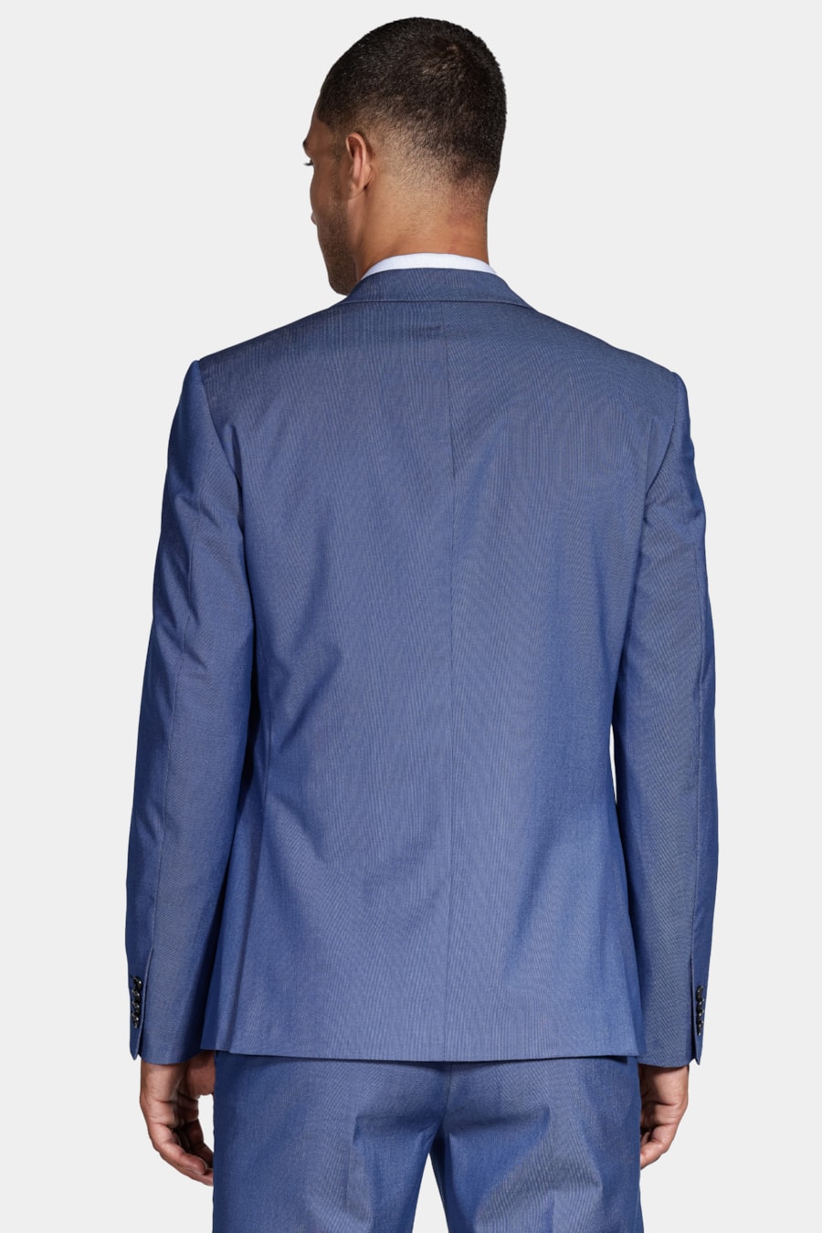 Costume Washable Slim Falso Liso Azul Médio — foto 4 de 14