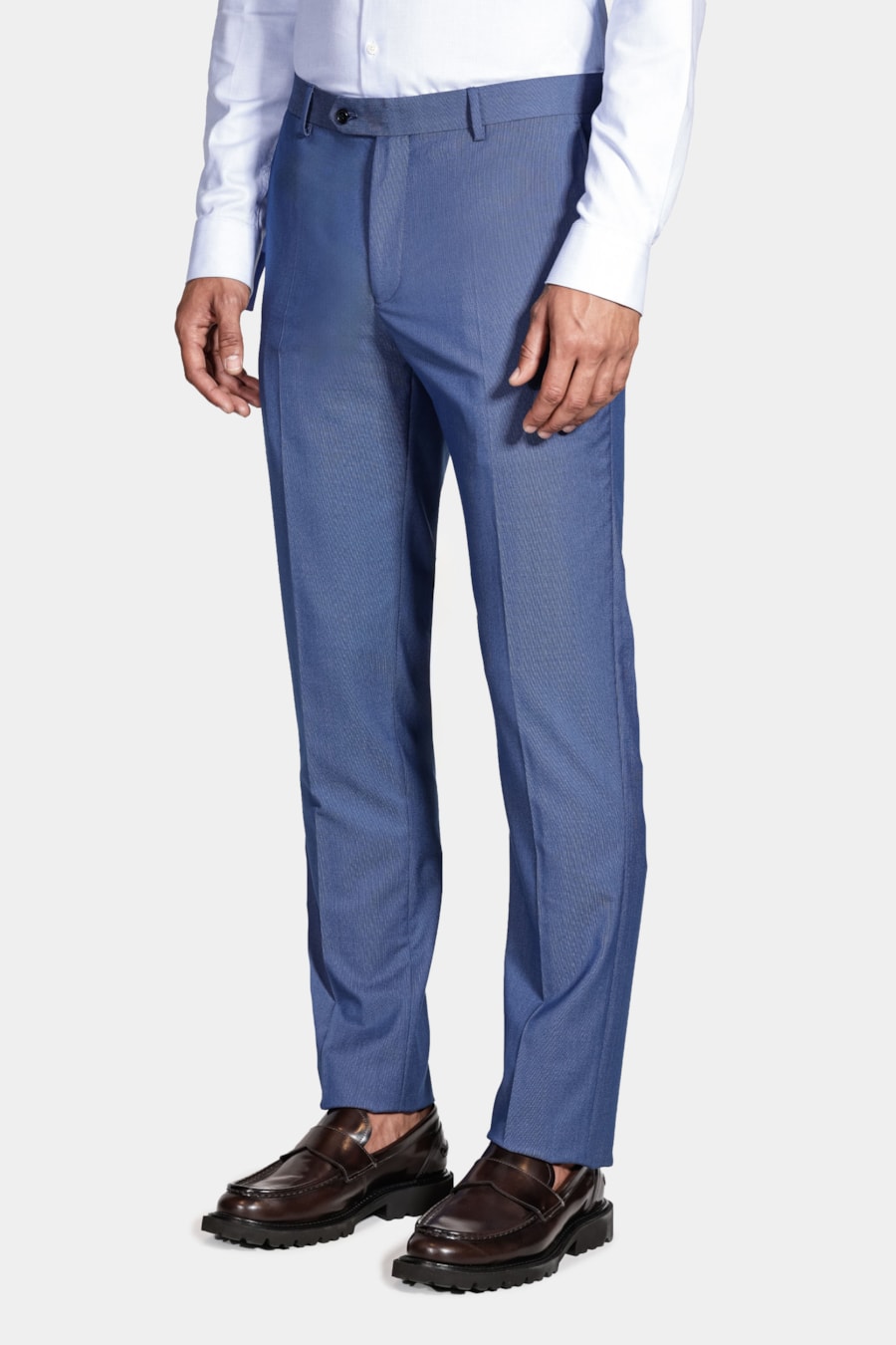 Costume Washable Slim Falso Liso Azul Médio — foto 5 de 14