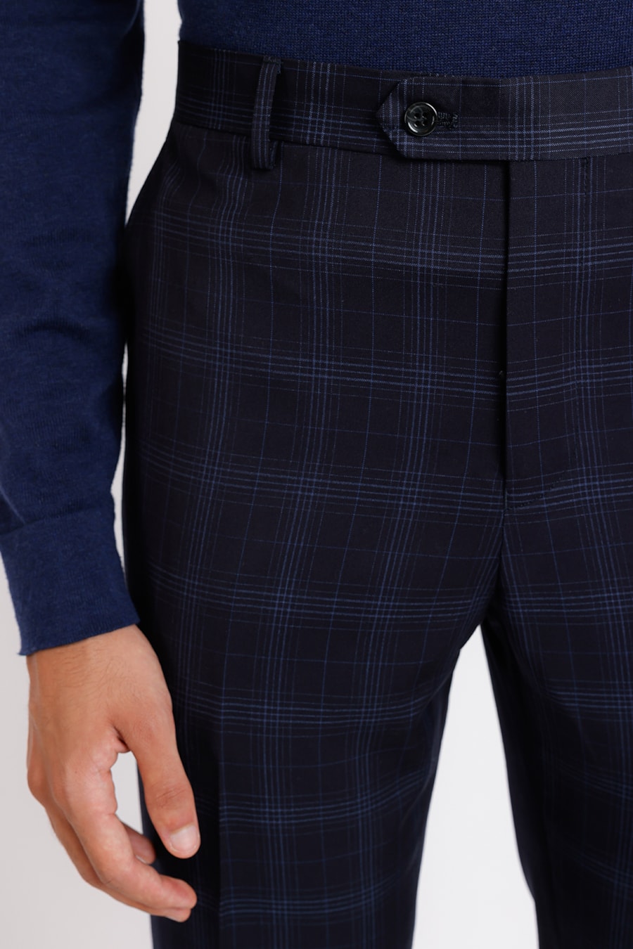 Costume Xadrez Super Slim Marinho — foto 4 de 6