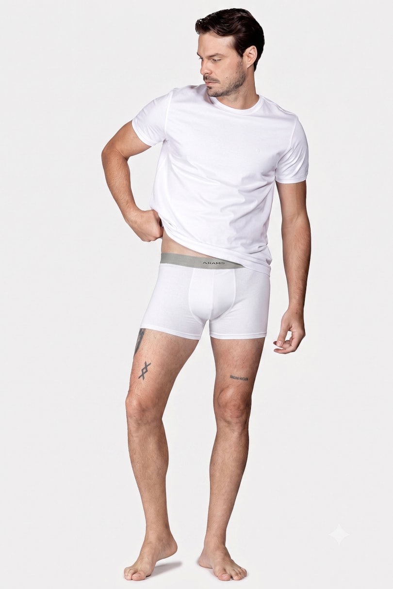 Cueca Boxer Cotton Branco