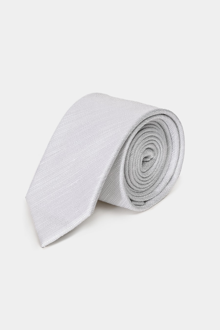 Gravata de Seda Jacquard Prata — foto 1 de 4