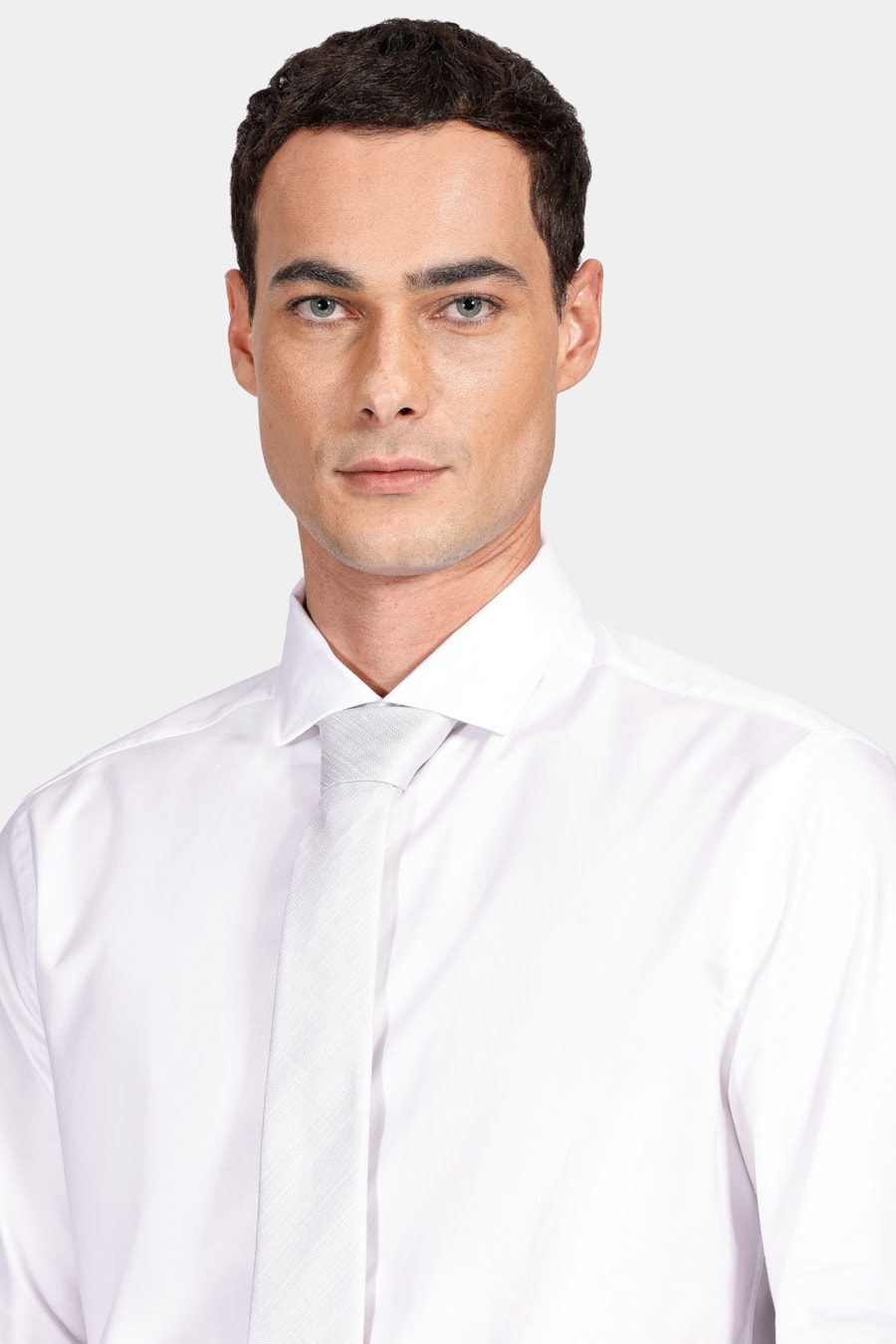 Gravata de Seda Jacquard Prata — foto 2 de 4