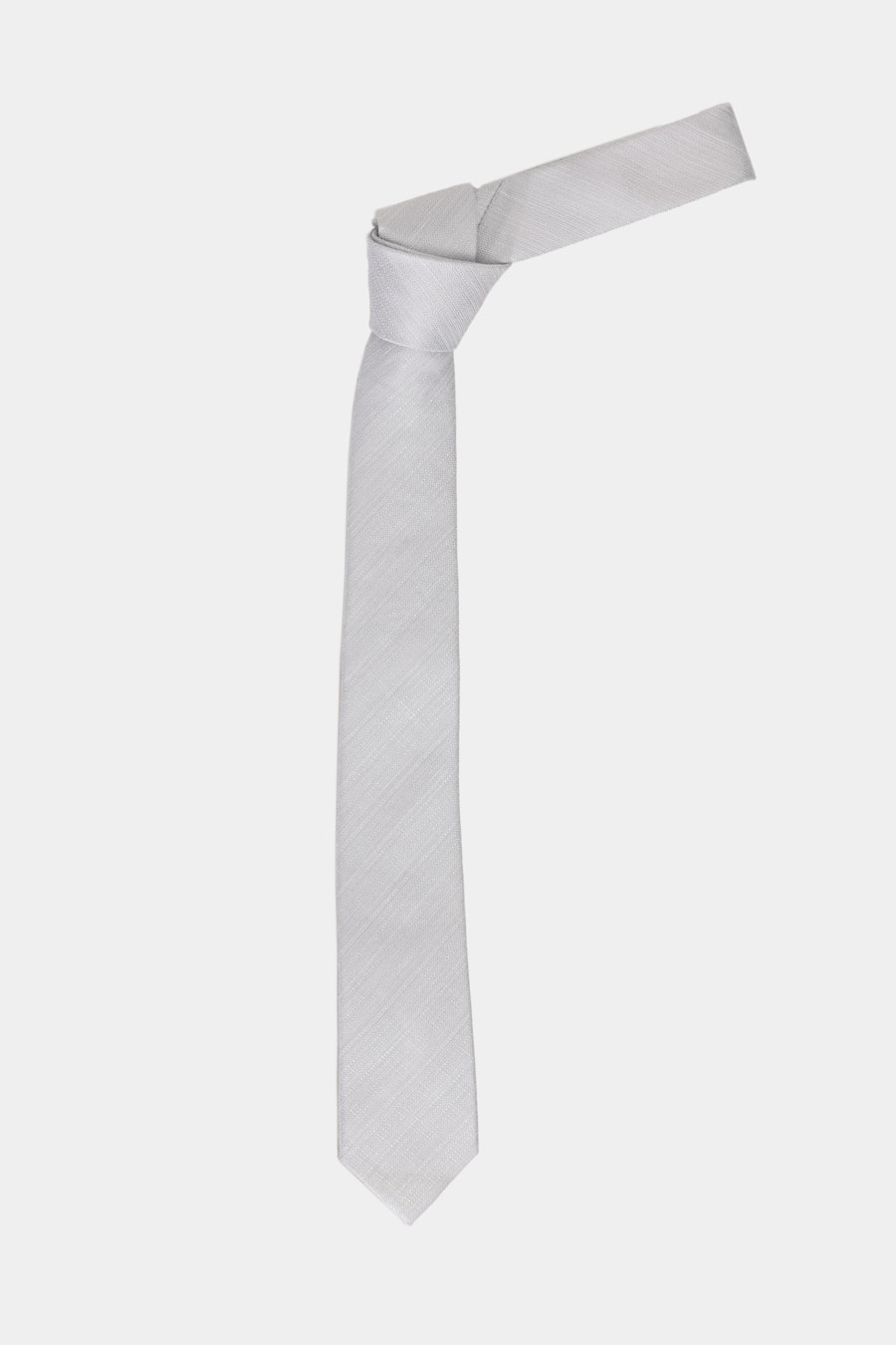 Gravata de Seda Jacquard Prata — foto 3 de 4