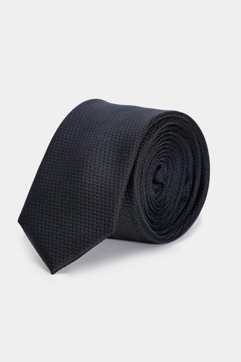 Gravata Falso Liso 6 Cm Navy