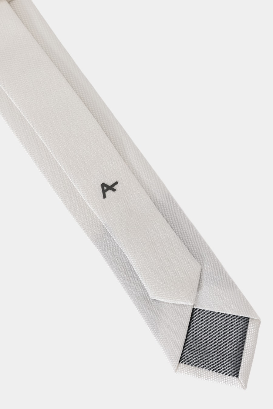 Gravata Falso Liso 6 Cm Off White — foto 4 de 4