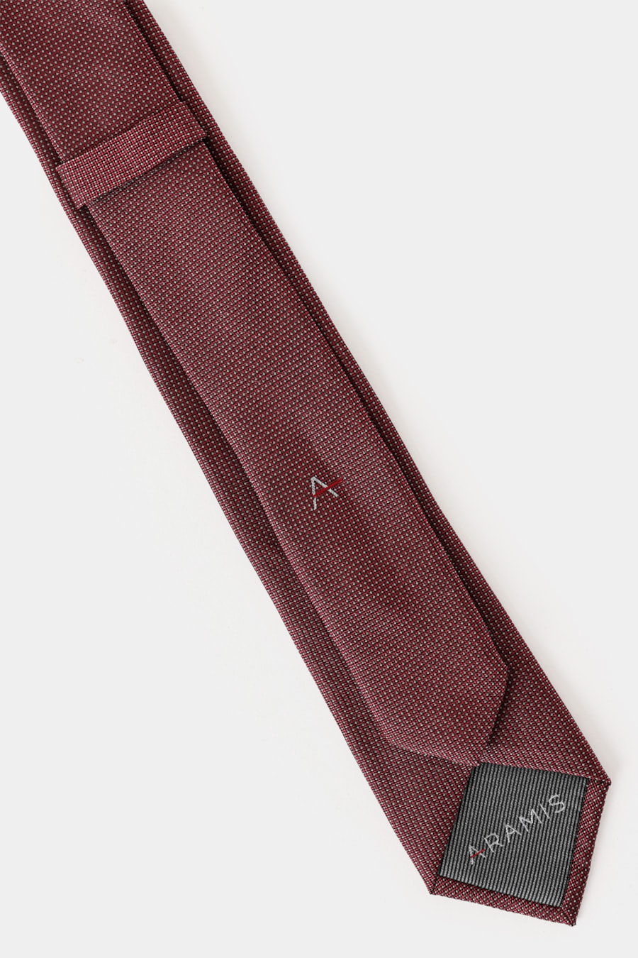 Gravata Jacquard Seda Dots Bordeaux — foto 4 de 4