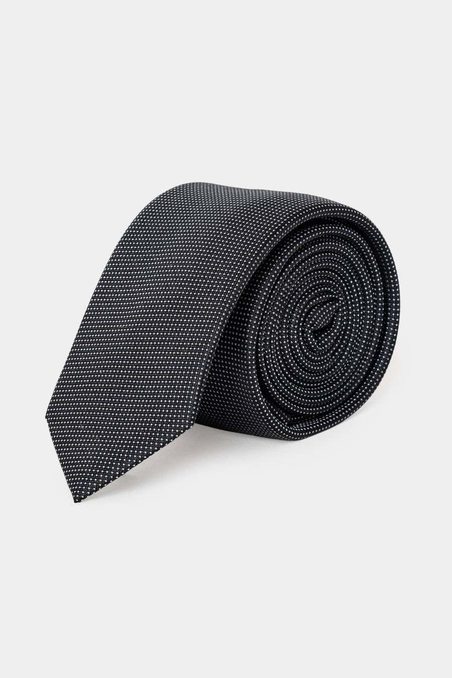 Gravata Jacquard Seda Dots Preto — foto 1 de 4