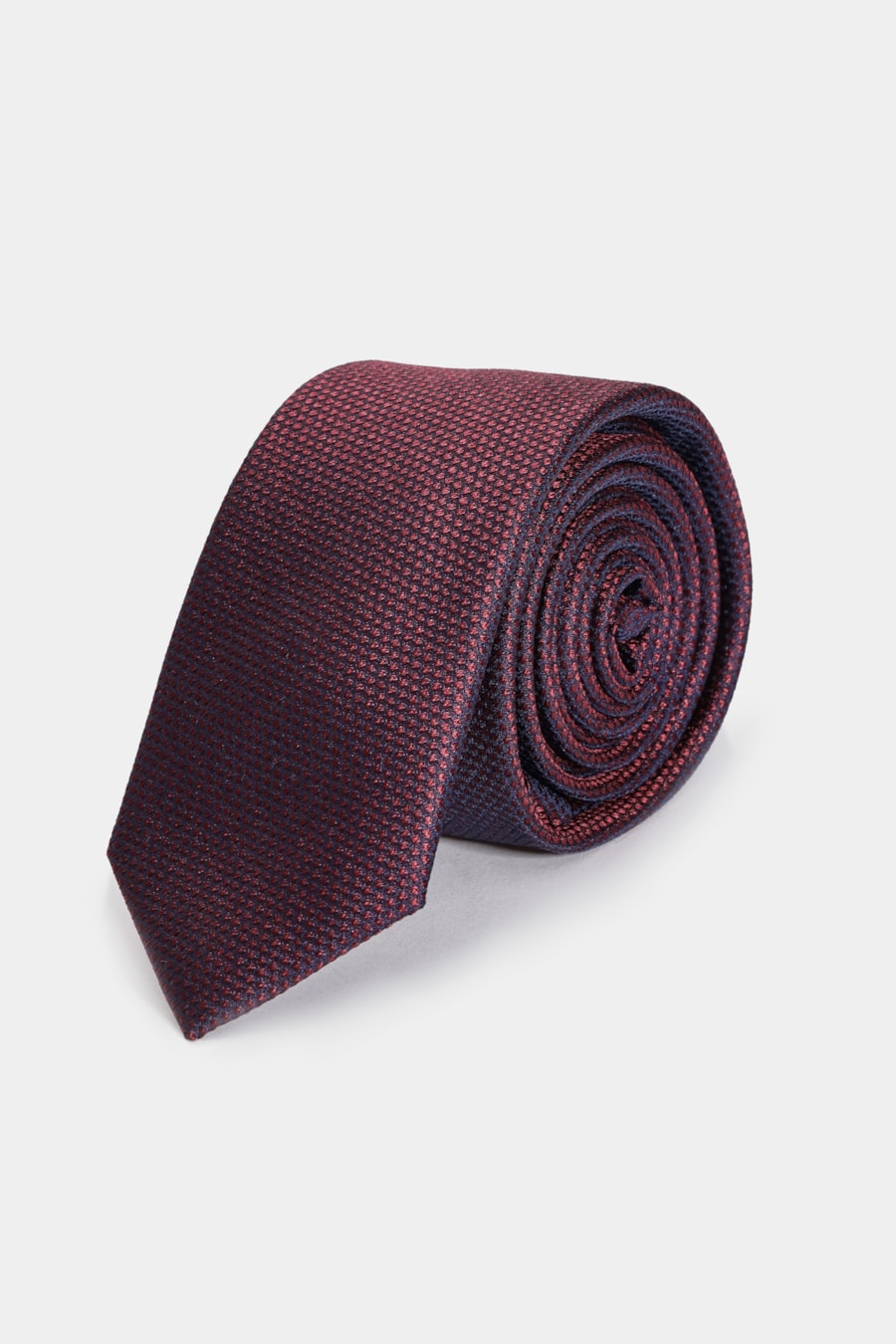 Gravata Jacquard Seda Duotone Bordeaux — foto 1 de 3