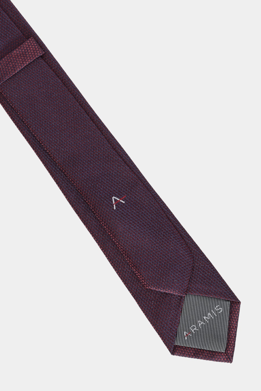Gravata Jacquard Seda Duotone Bordeaux — foto 3 de 3