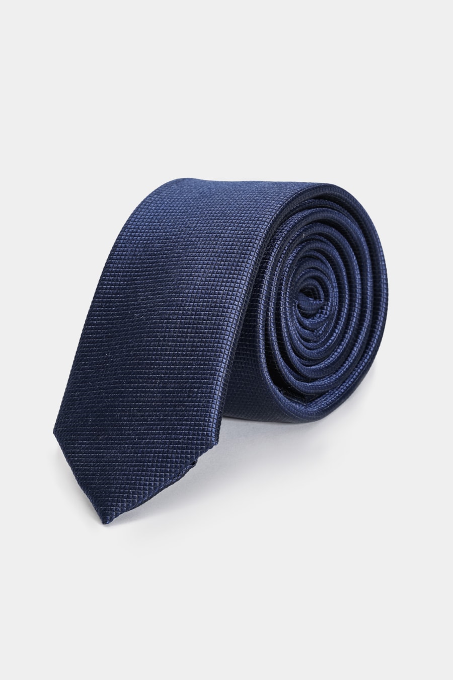 Gravata Jacquard Seda Grade Marinho — foto 1 de 3