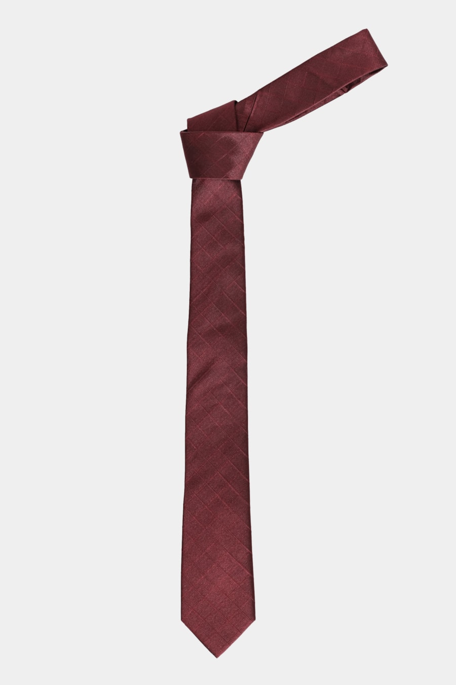 Gravata Jacquard Seda Lines Bordeaux — foto 2 de 3