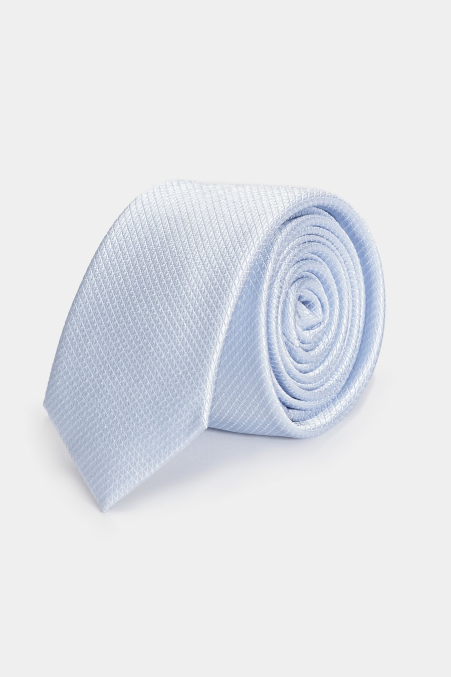 Gravata Jacquard Seda Losangos Azul Claro — foto 1 de 3