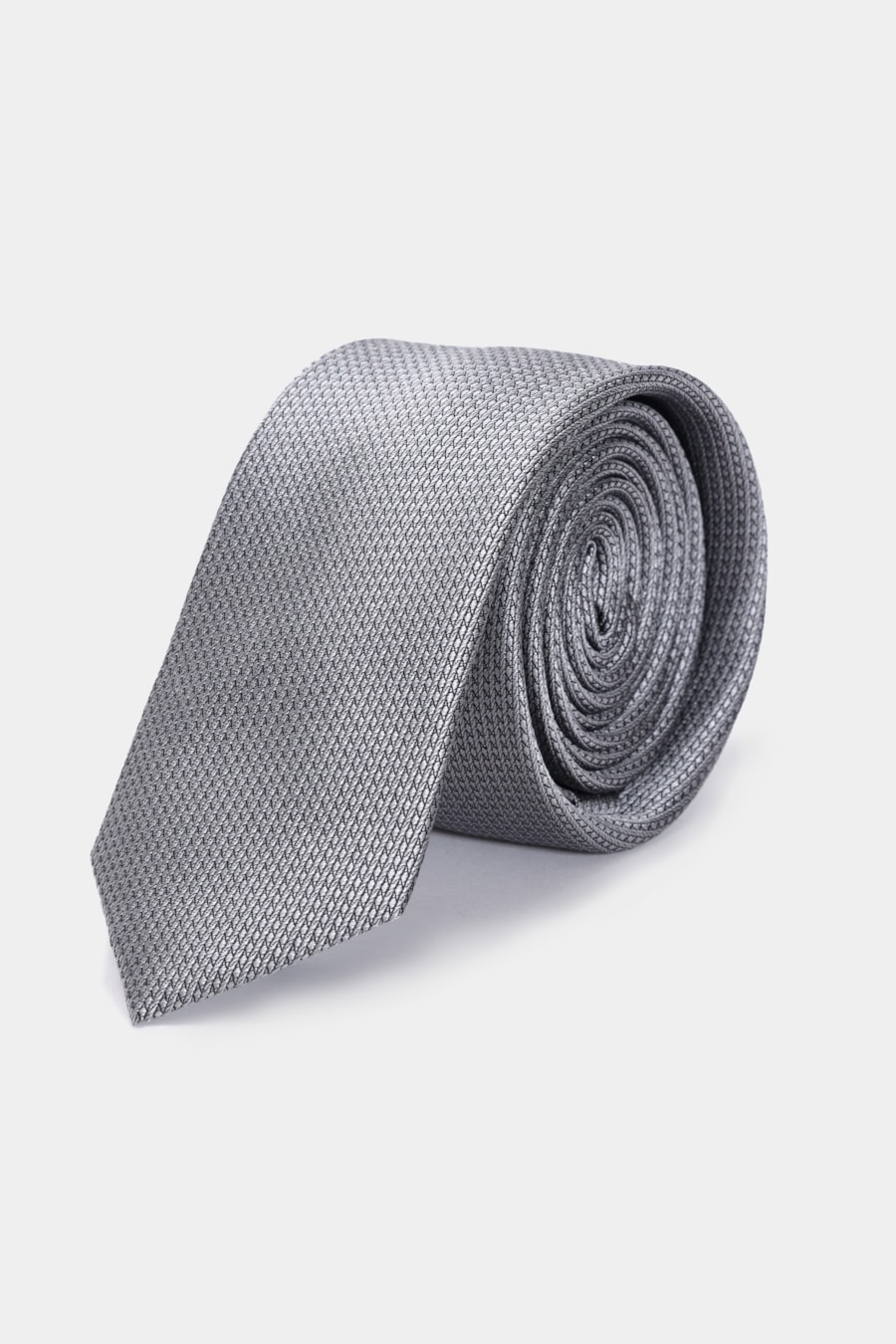 Gravata Jacquard Seda Root Cinza — foto 1 de 4