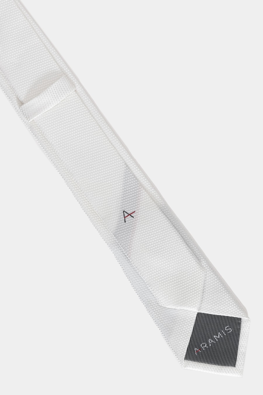 Gravata Jacquard Seda Textura Branca — foto 3 de 3