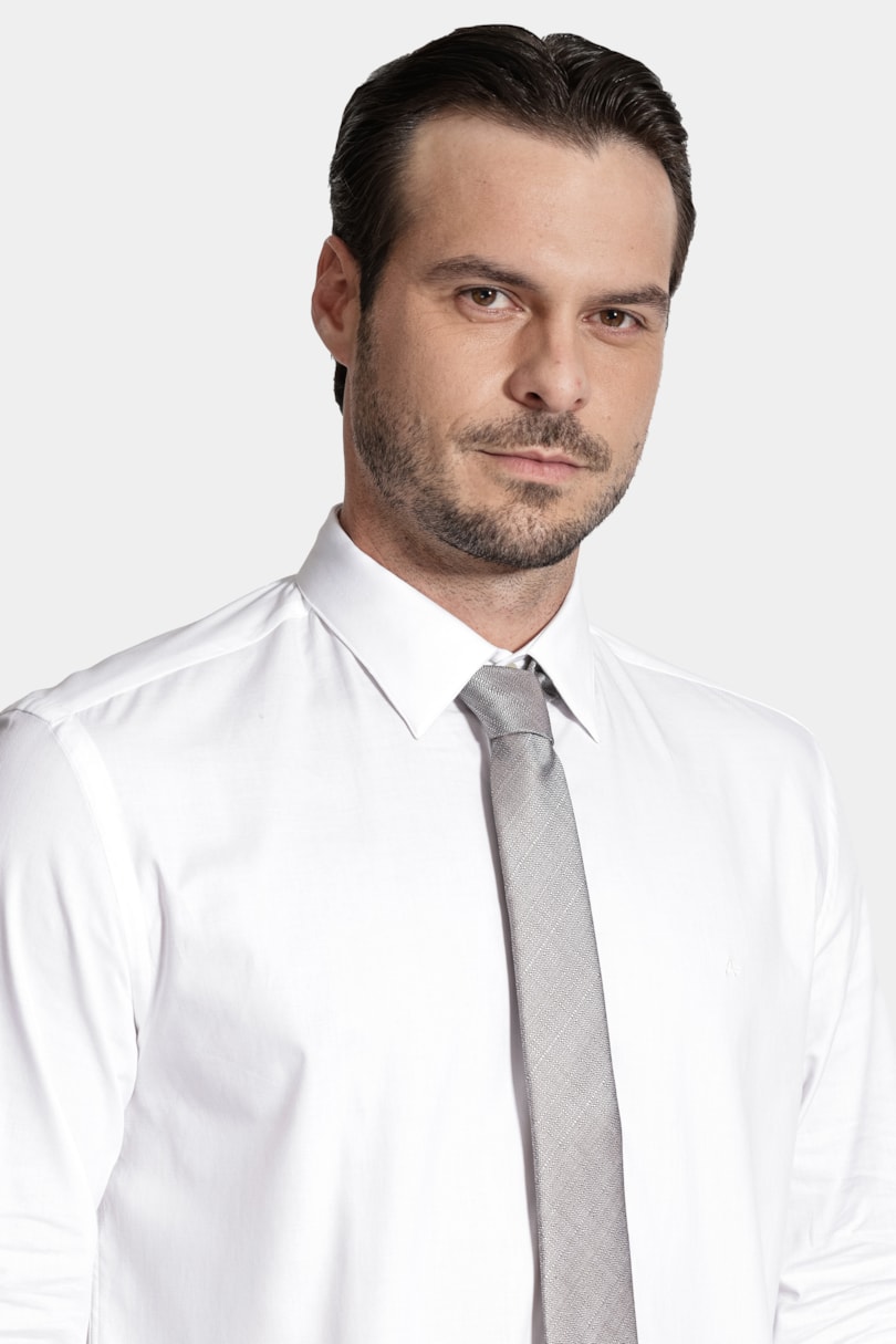 Gravata Jacquard Seda Traffic Cinza